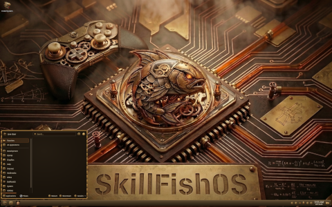 SkillFishOS desktop screenshot: Distribution overview