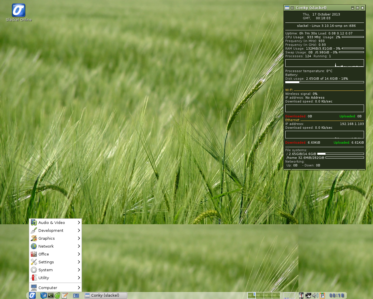Slackel desktop screenshot: 5.0 openbox