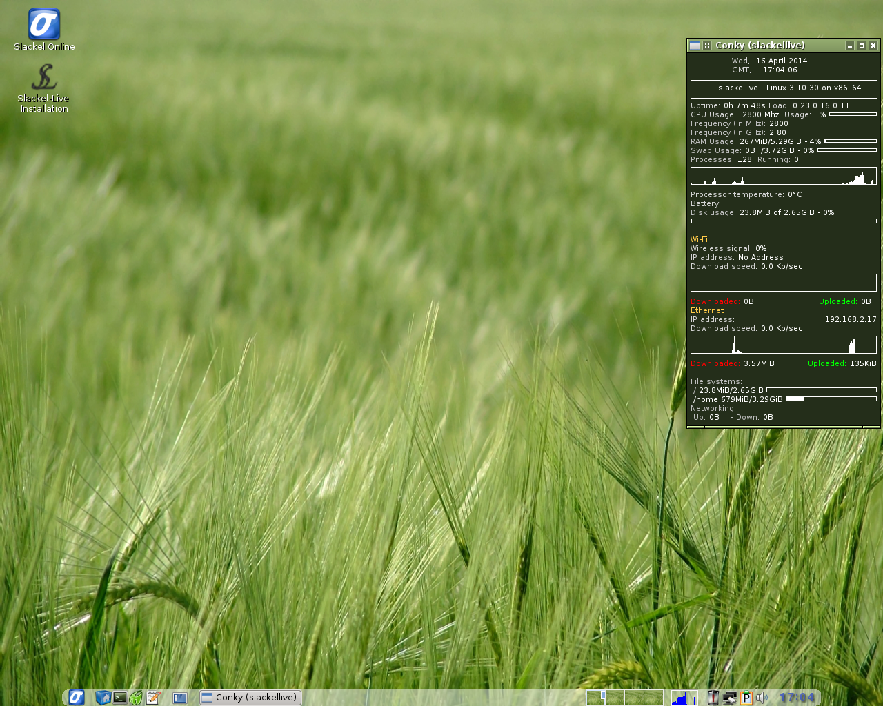 Slackel desktop screenshot: 6.0 openbox