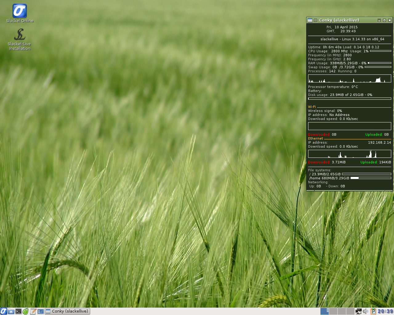 Slackel desktop screenshot: 6.0.3 openbox