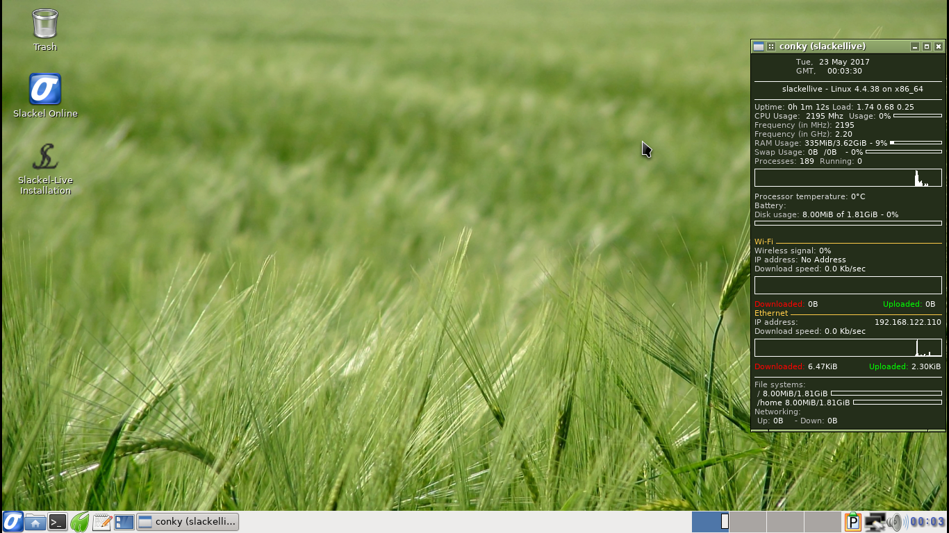 Slackel desktop screenshot: 7.0 desktop