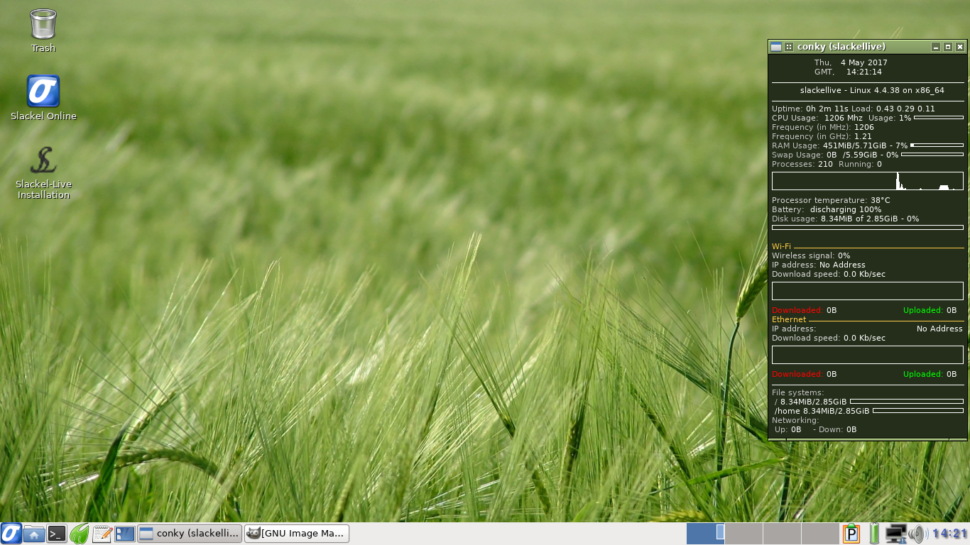 Slackel desktop screenshot: 7.0