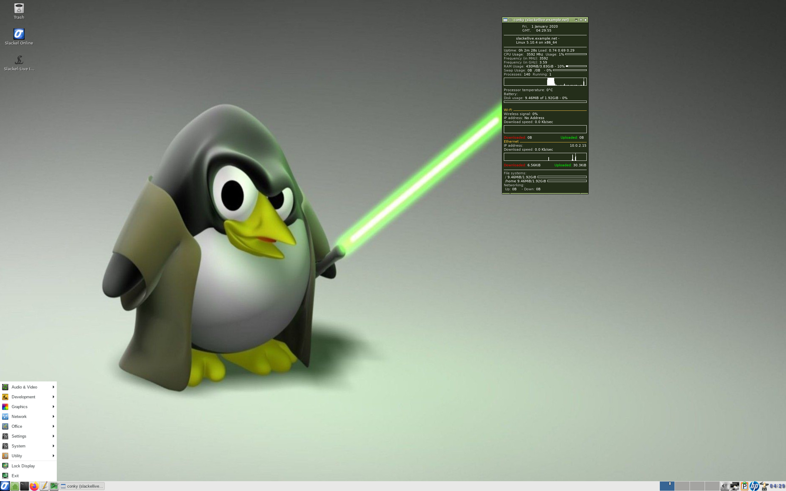 Slackel desktop screenshot: 7.4