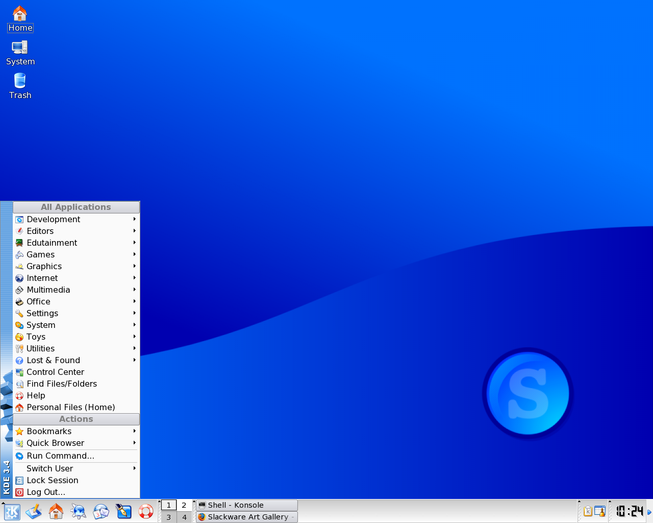 Slackware desktop screenshot: 10.2