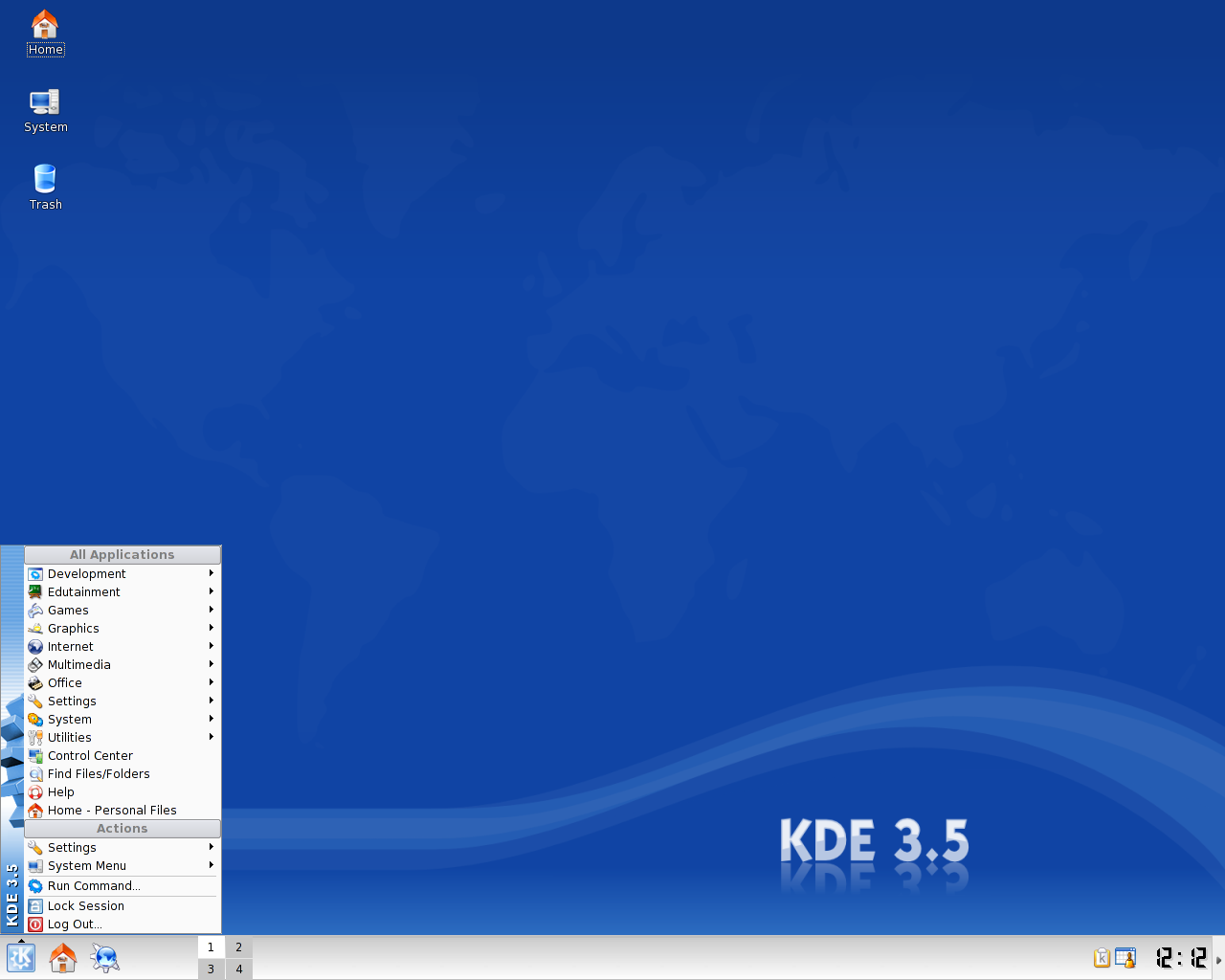 Slackware desktop screenshot: 12.0