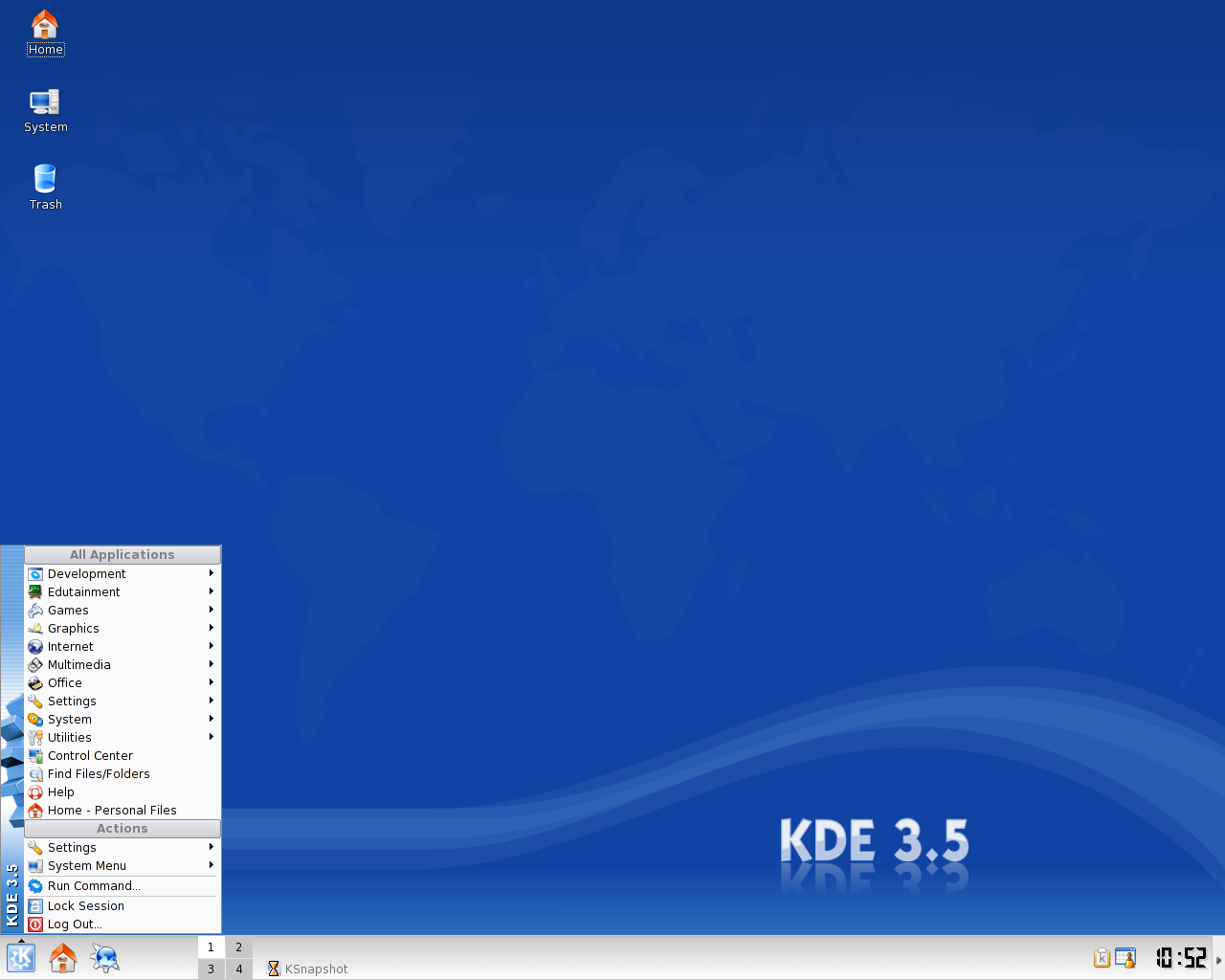 Slackware desktop screenshot: 12.1