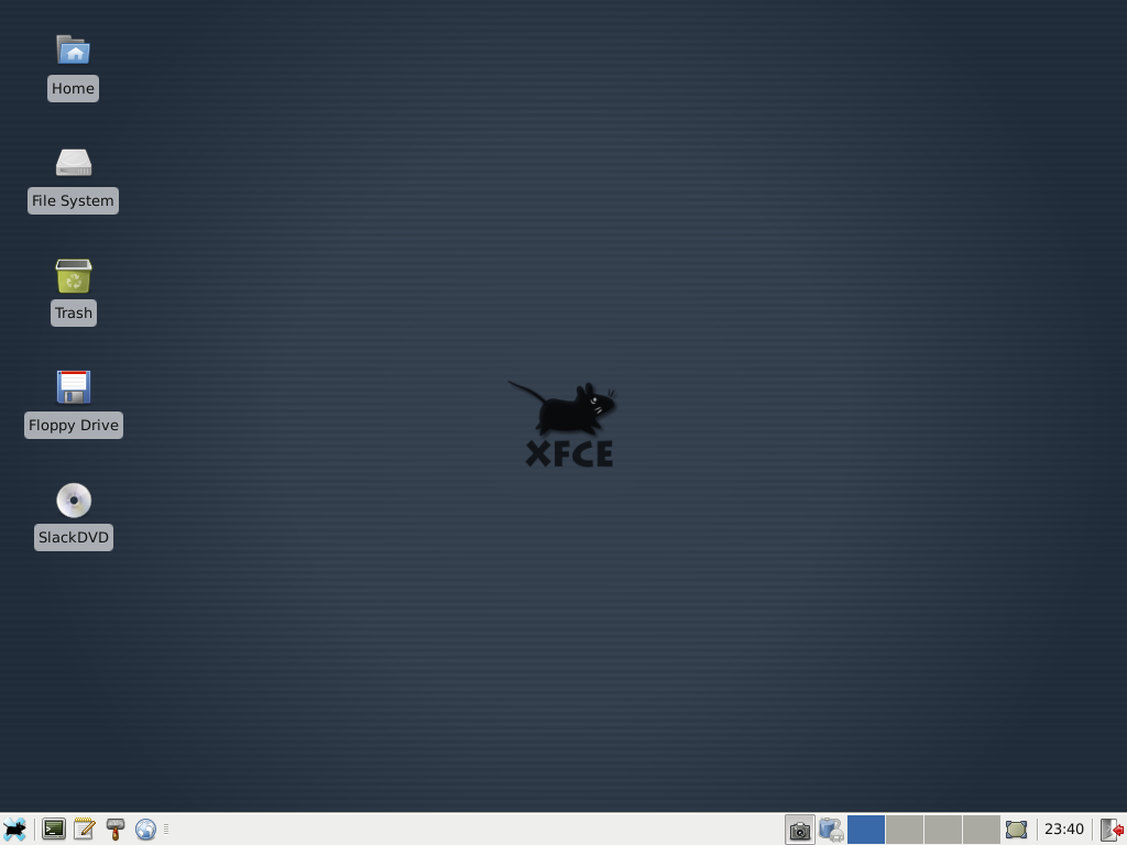 Slackware desktop screenshot: 13.0 xfce