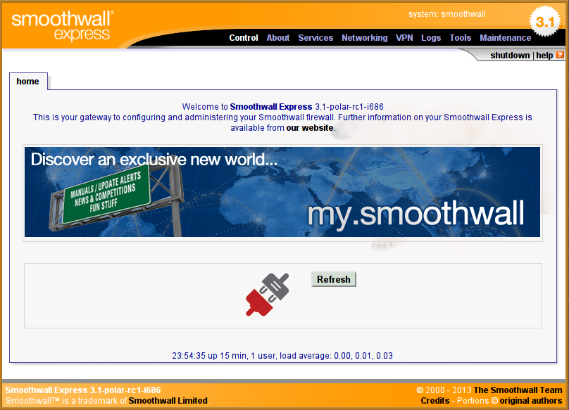 Smoothwall desktop screenshot: 3.1
