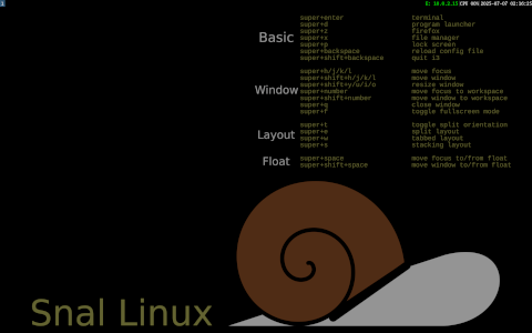 Snal desktop screenshot: Distribution overview