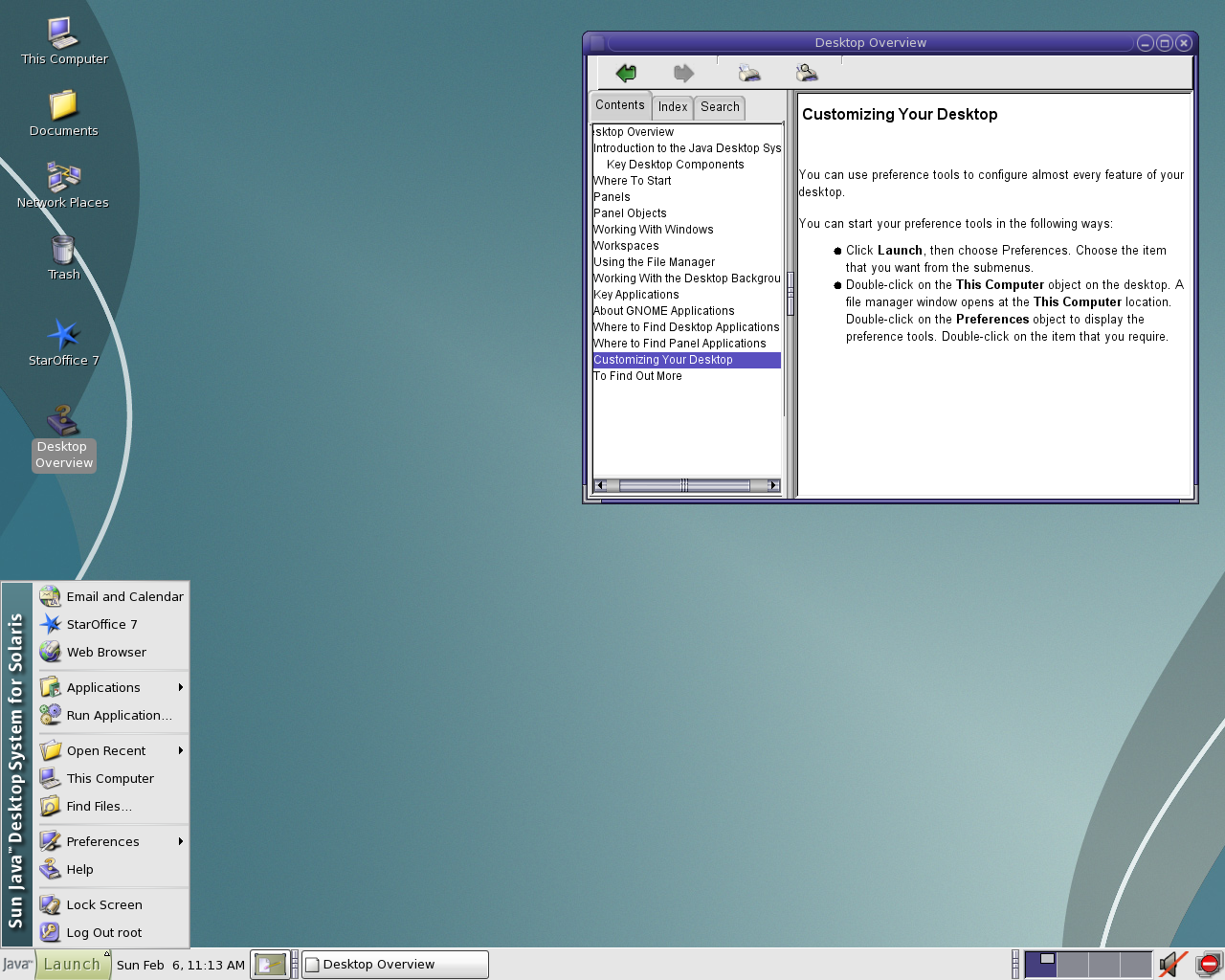 Solaris desktop screenshot: 10