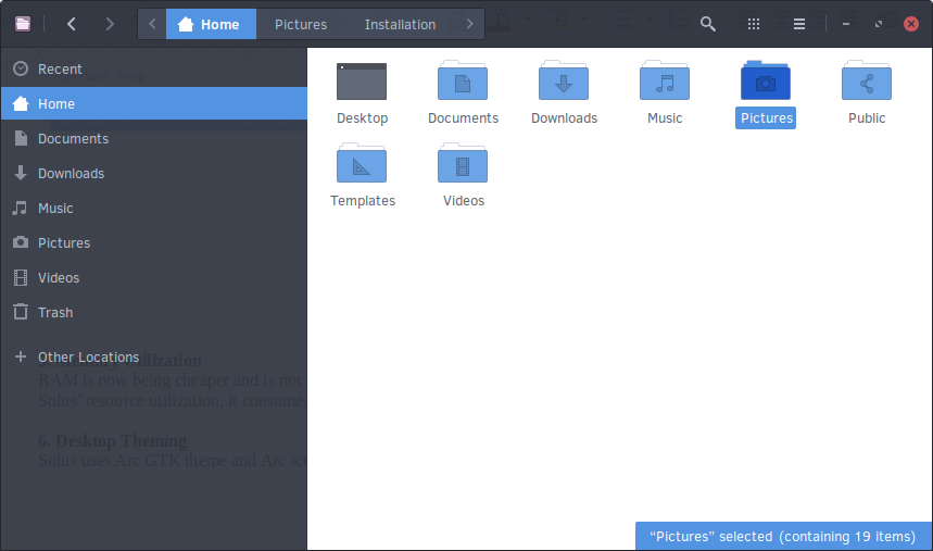 Solus desktop screenshot: 2017.01.01.0 theme