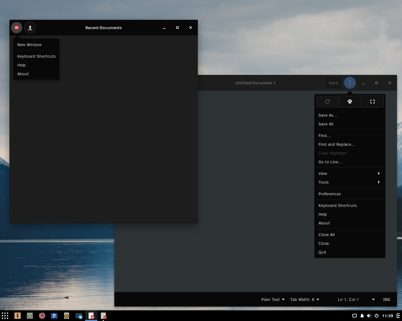 Solus desktop screenshot: 4.0 menu placement