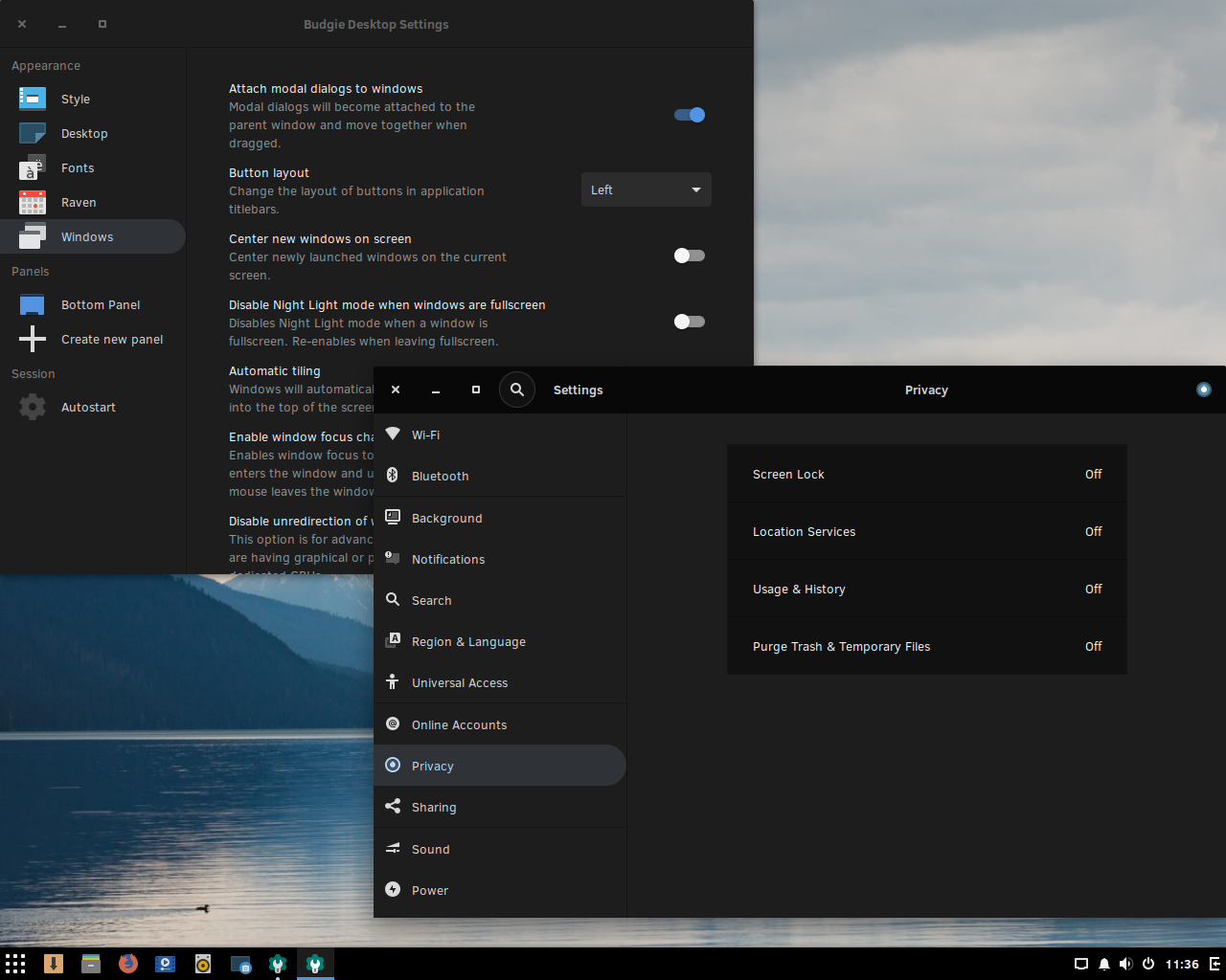 Solus desktop screenshot: 4.0 settings