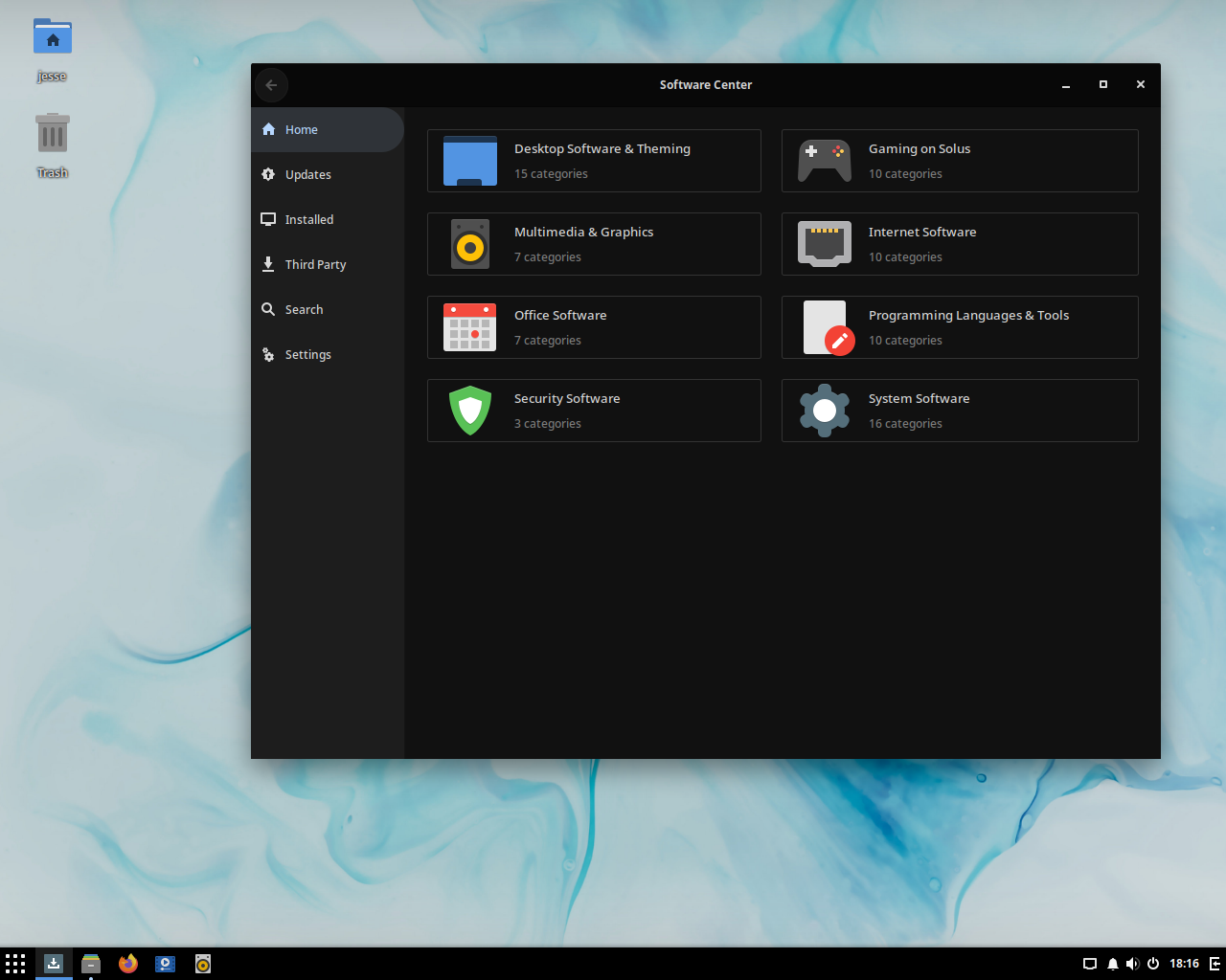 Solus desktop screenshot: 4.2 software