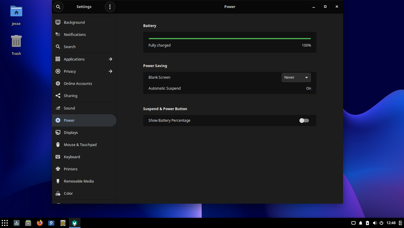 Solus desktop screenshot: 4.3 settings
