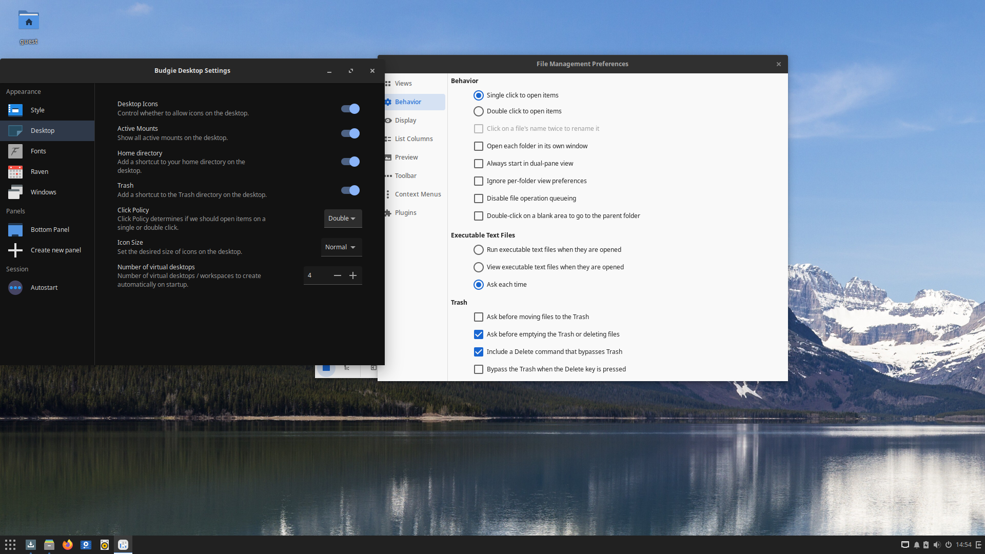 Solus desktop screenshot: 4.4 budgie nemo