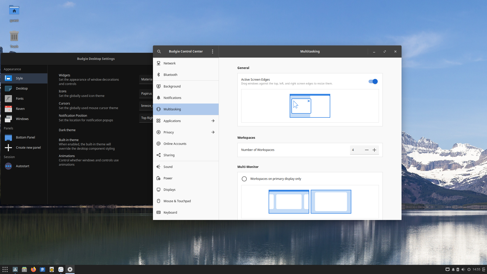 Solus desktop screenshot: 4.4 theme