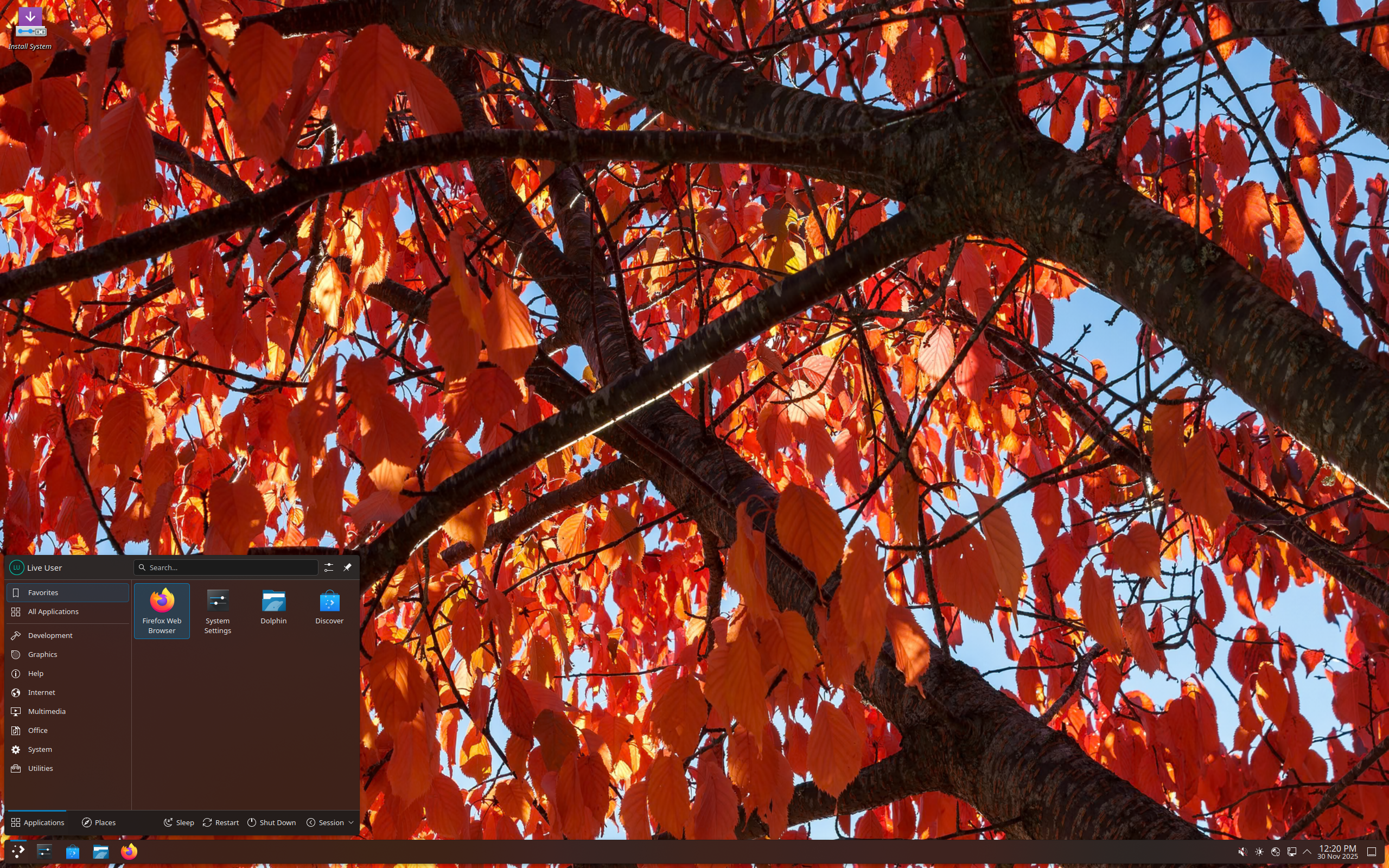 Solus desktop screenshot: 4.8 kde