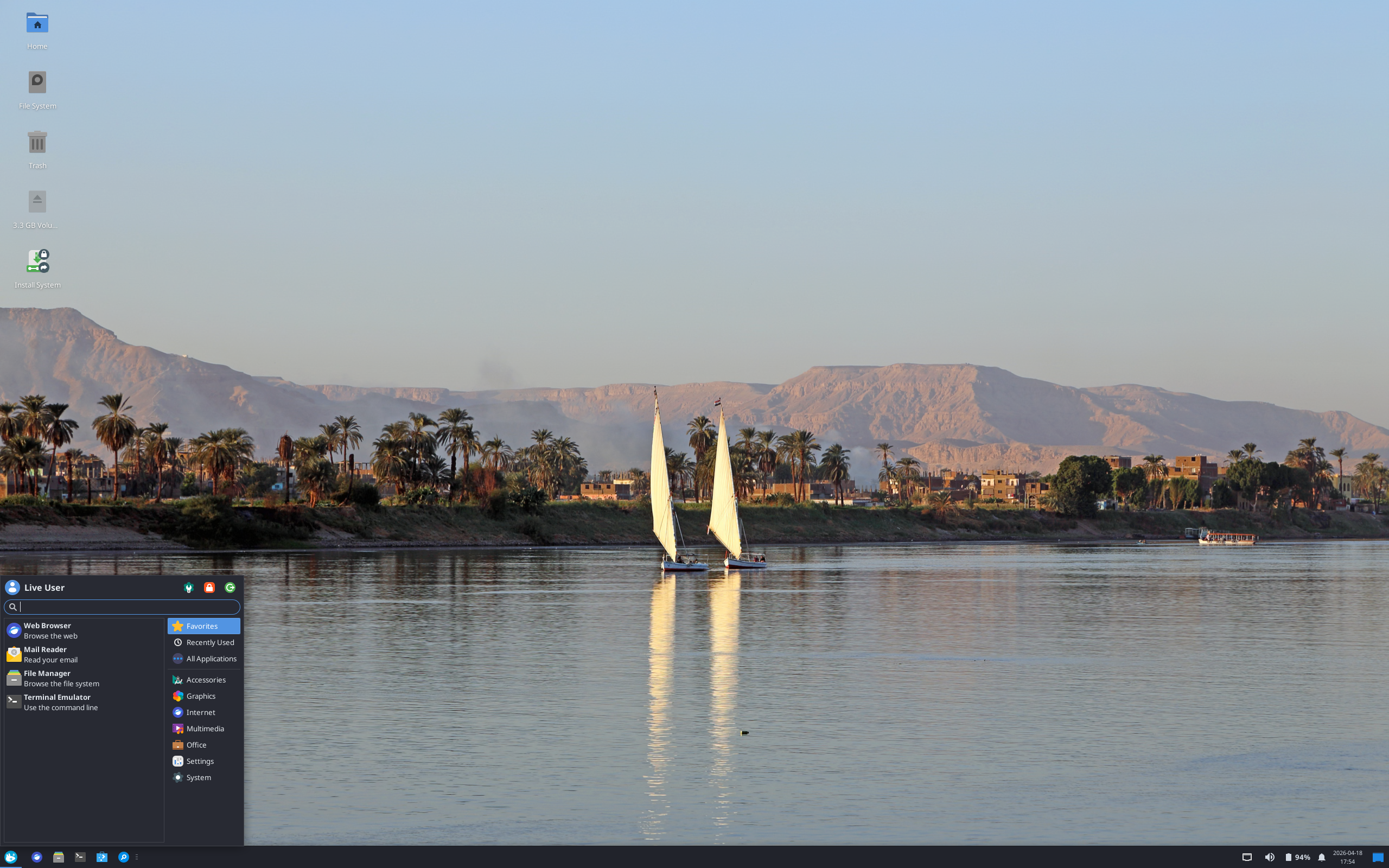 Solus desktop screenshot: 4.9 xfce