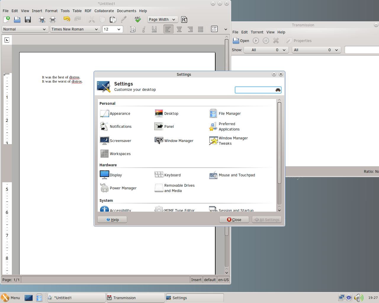SolydXK desktop screenshot: 201407 apps