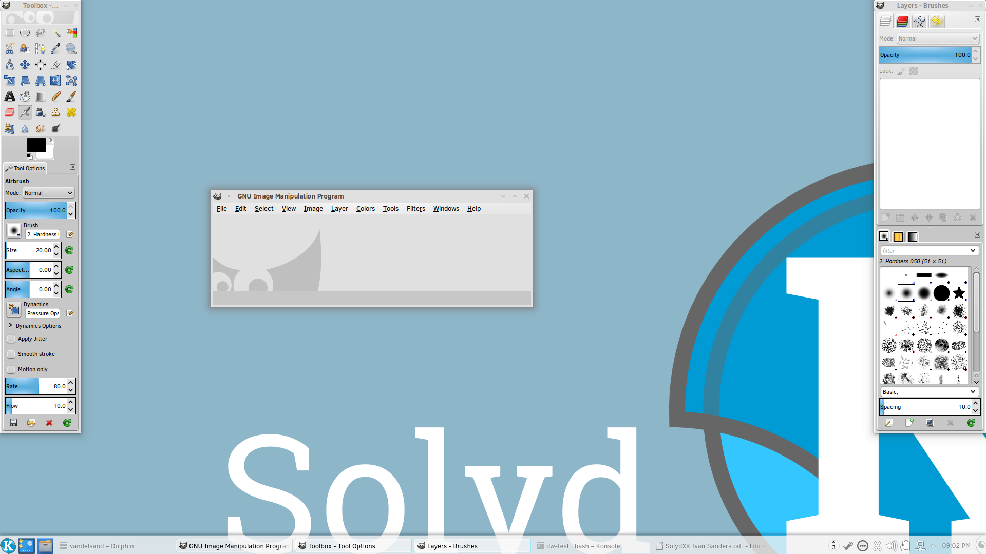 SolydXK desktop screenshot: 201701 gimp