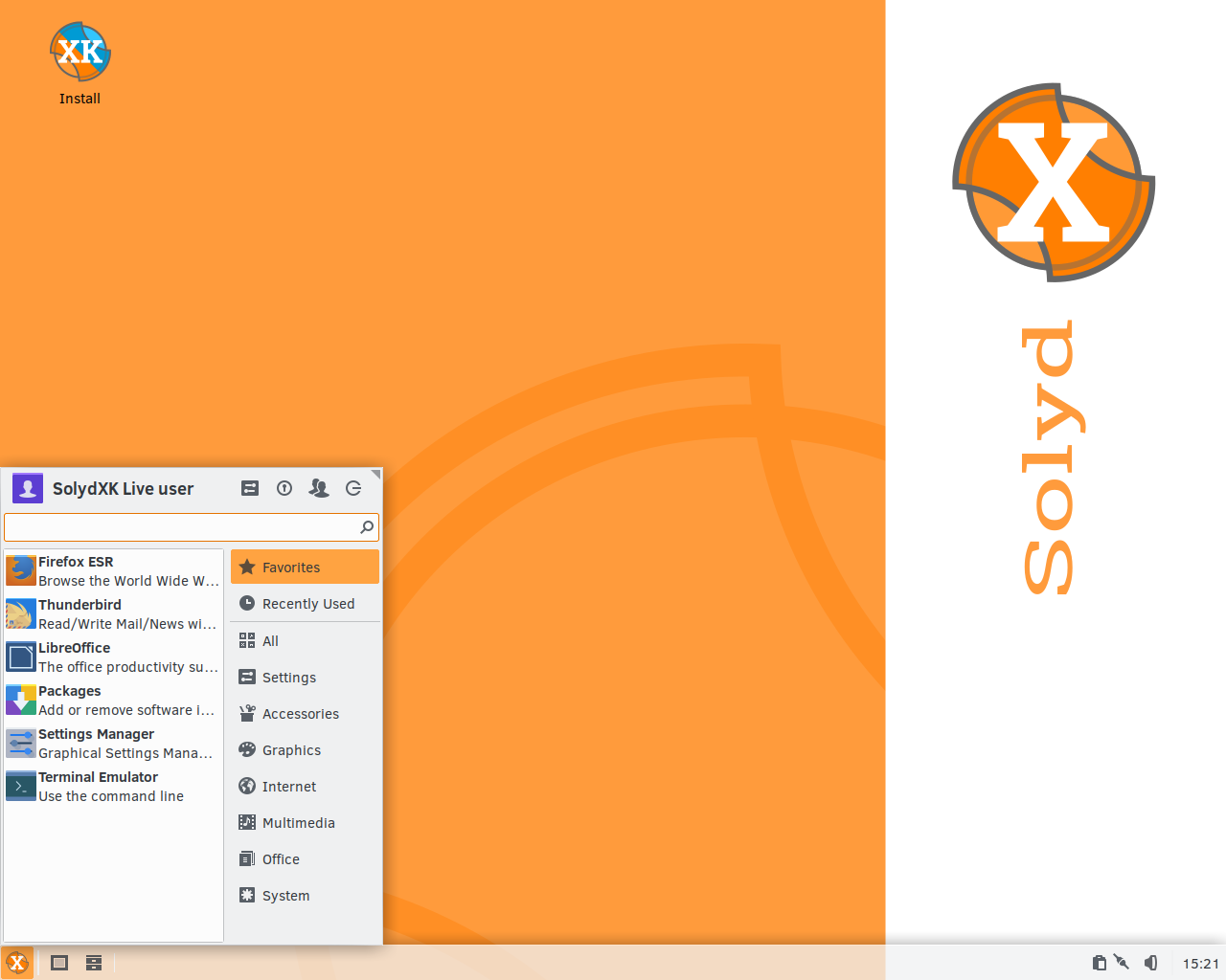 SolydXK desktop screenshot: 201801