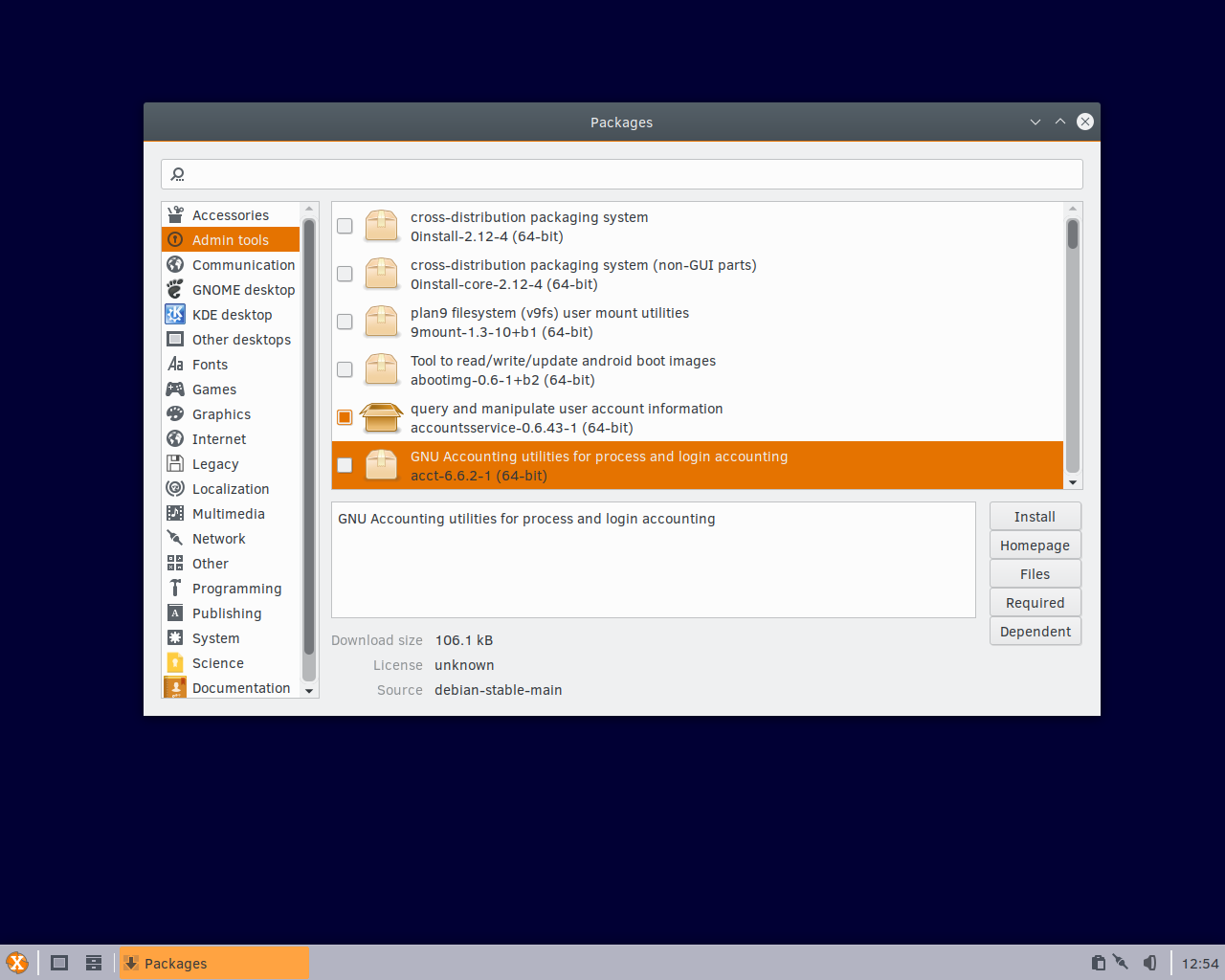 SolydXK desktop screenshot: 201902 packages