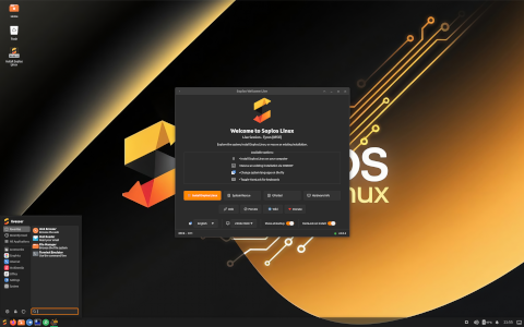 Soplos desktop screenshot: Distribution overview