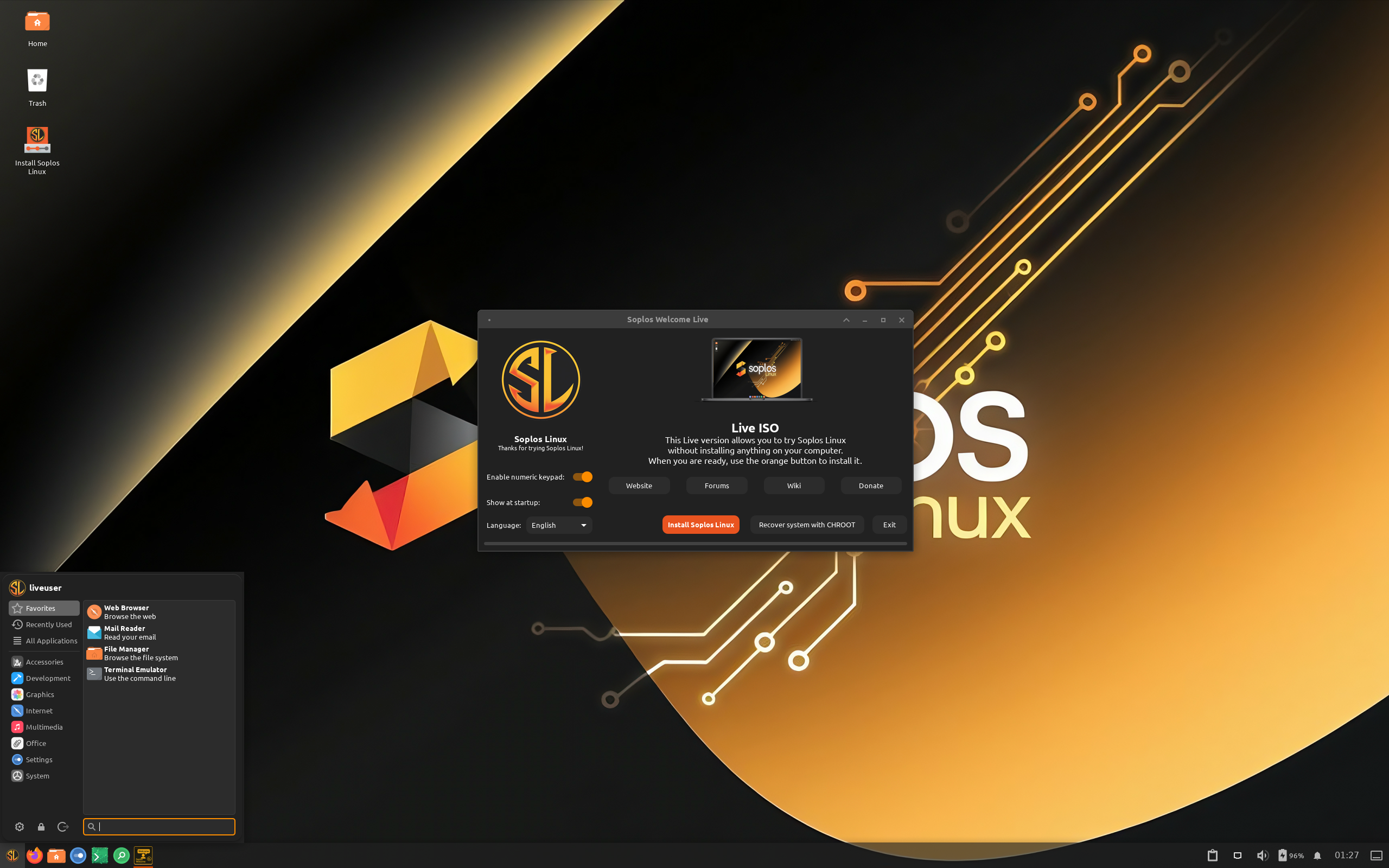 Soplos desktop screenshot: 3.0.0
