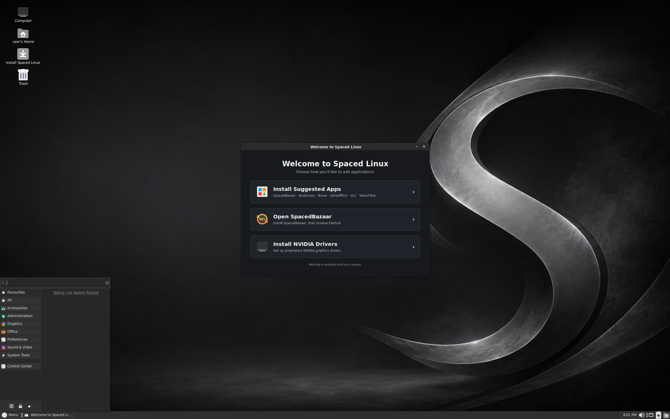 Spaced desktop screenshot: 7.26.6 mate