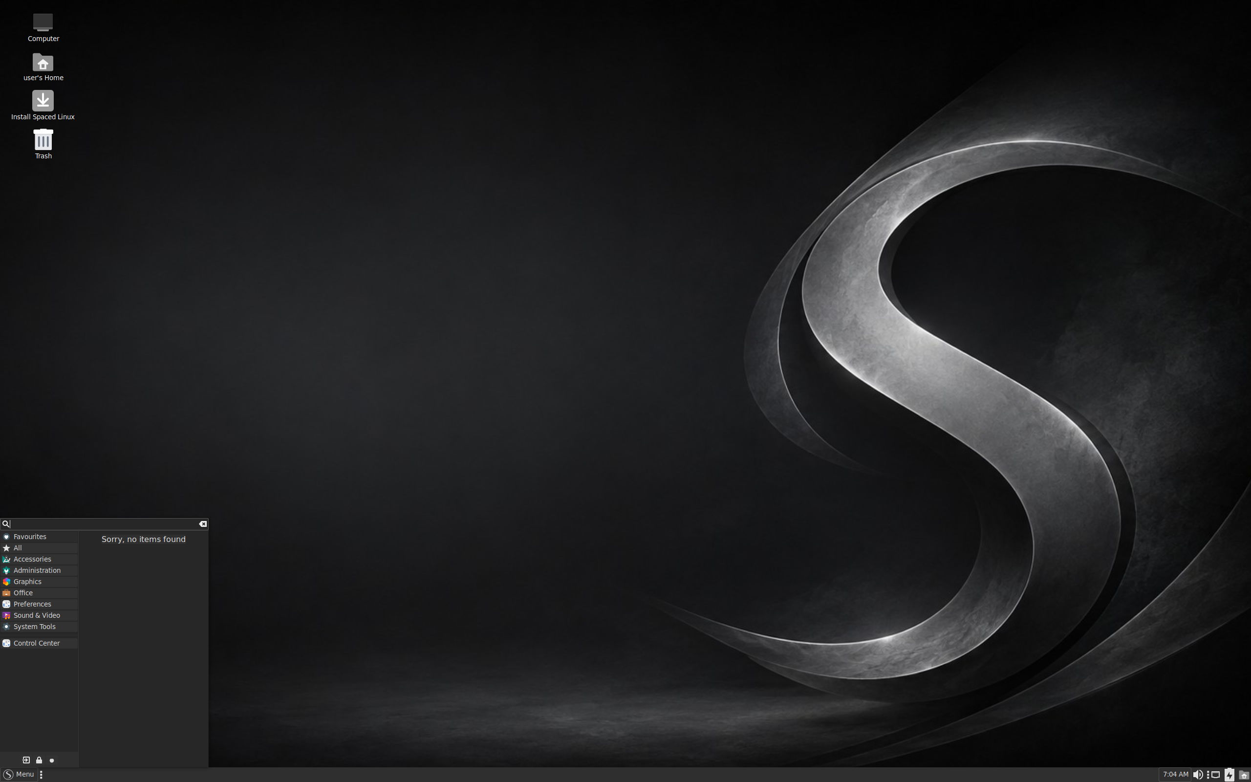 Spaced desktop screenshot: 9.26 mate
