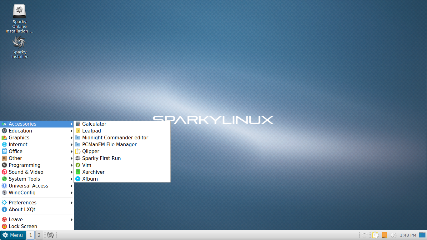 SparkyLinux desktop screenshot: 4.3