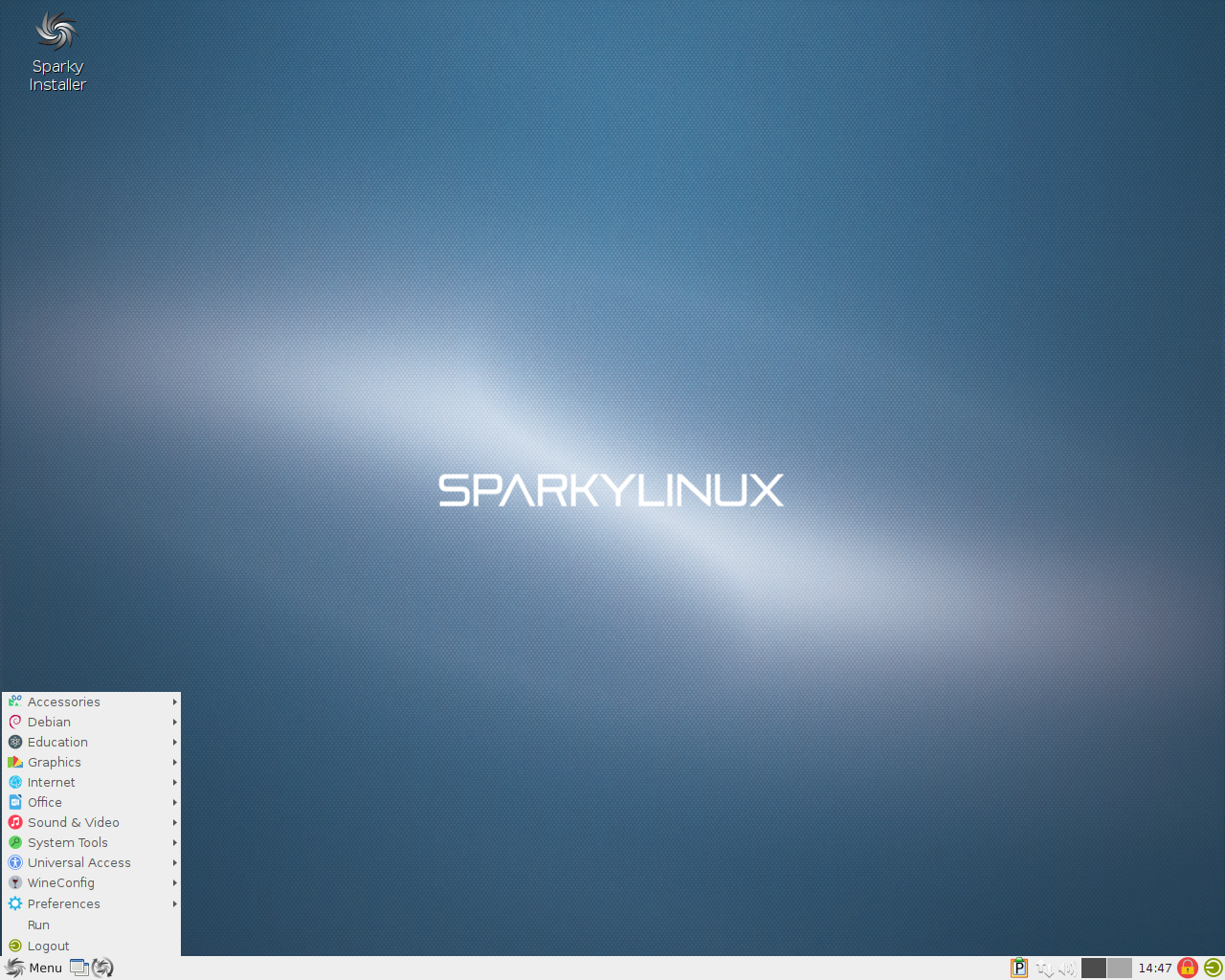 SparkyLinux desktop screenshot: 4.4