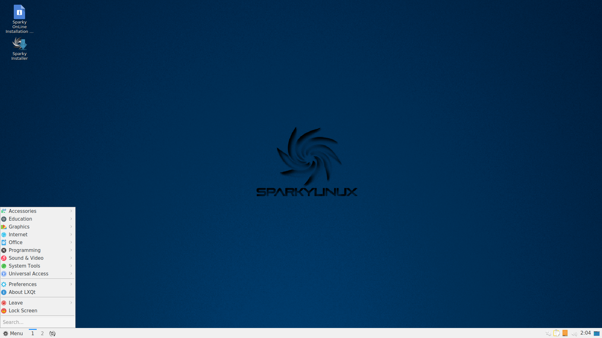 SparkyLinux desktop screenshot: 5.5