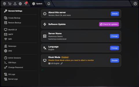 StartOS desktop screenshot: Distribution overview