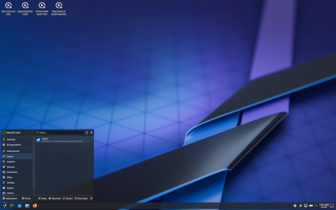 SteamOS desktop screenshot: Distribution overview
