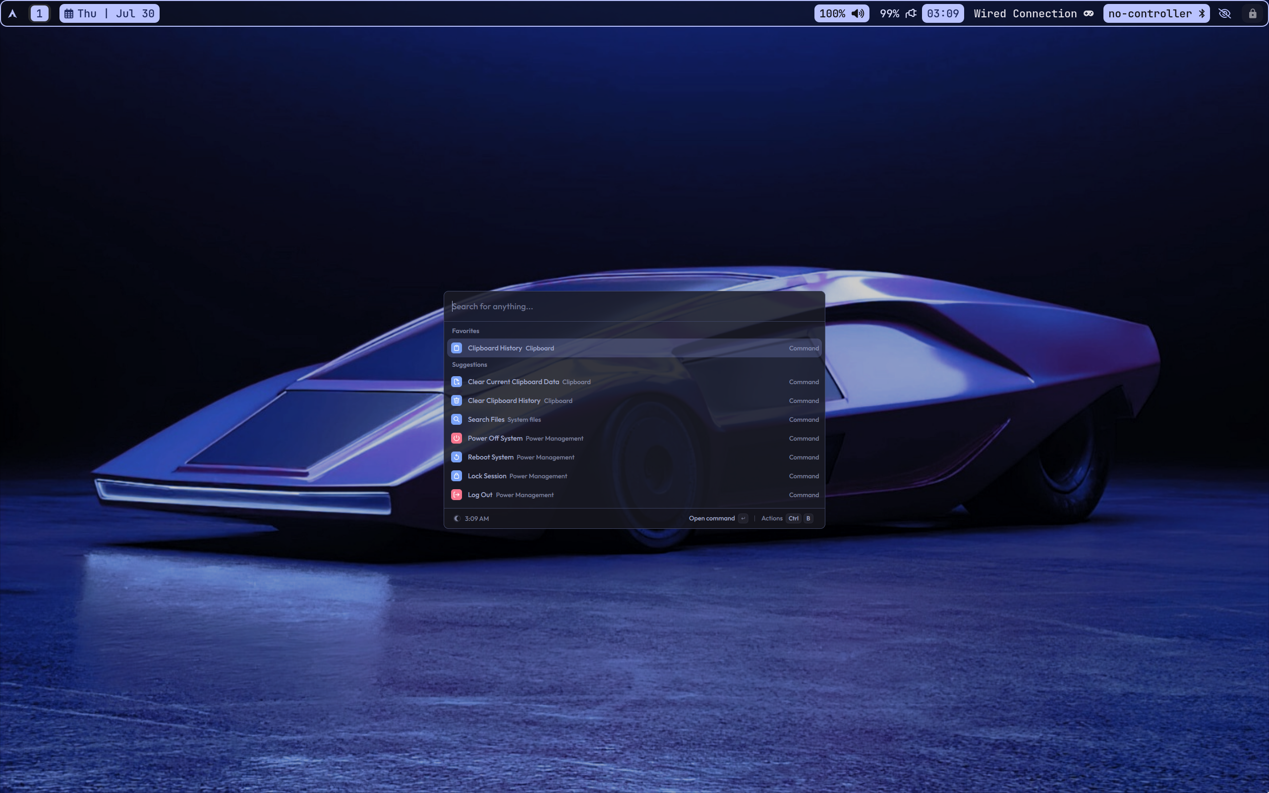 StratOS desktop screenshot: 2026.07.29 swayfx