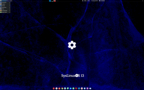 SysLinuxOS desktop screenshot: Distribution overview
