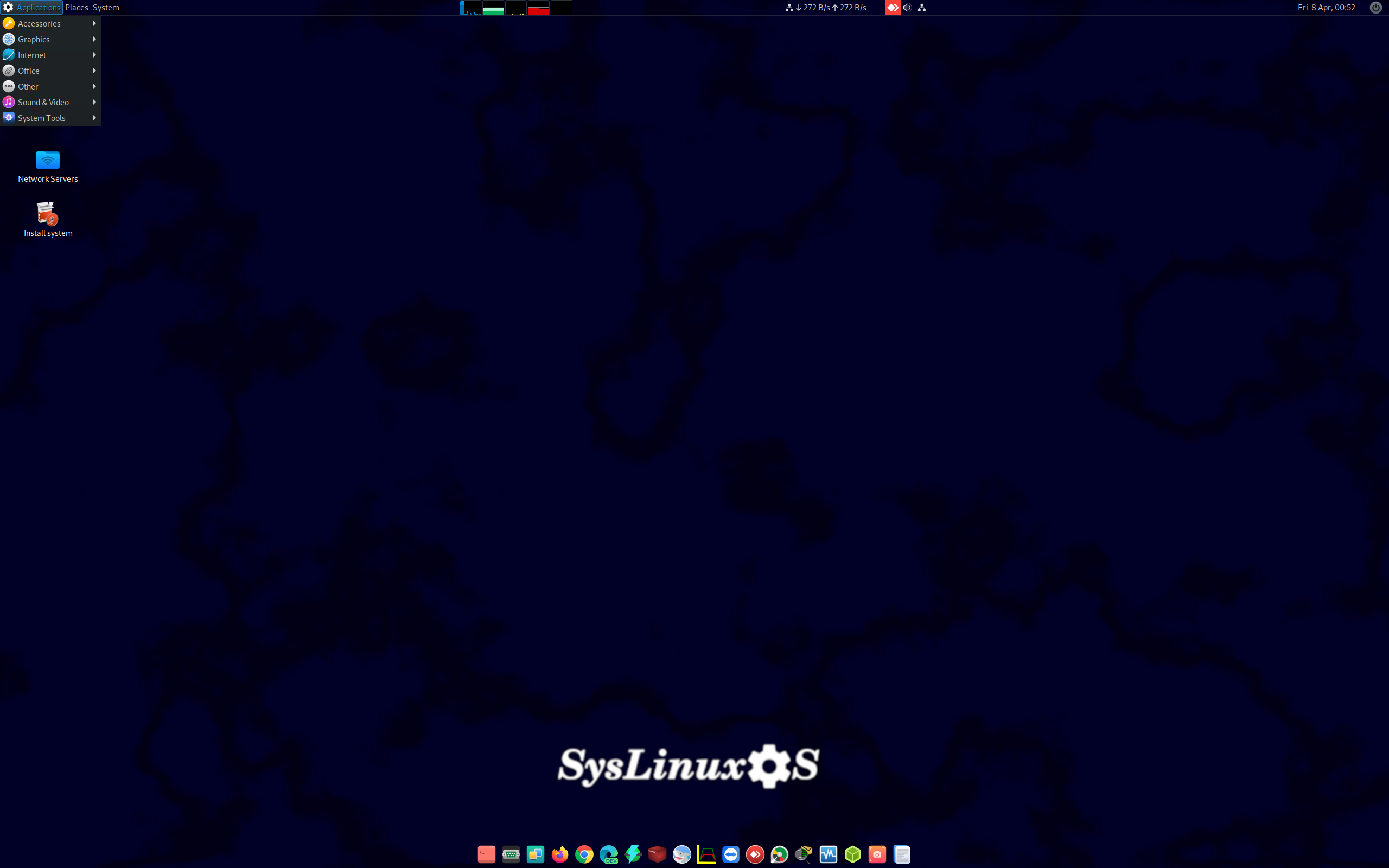SysLinuxOS desktop screenshot: 11.2