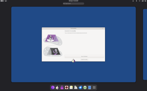 Tails desktop screenshot: Distribution overview