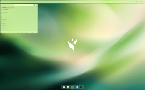 TeaLinux desktop screenshot: Distribution overview