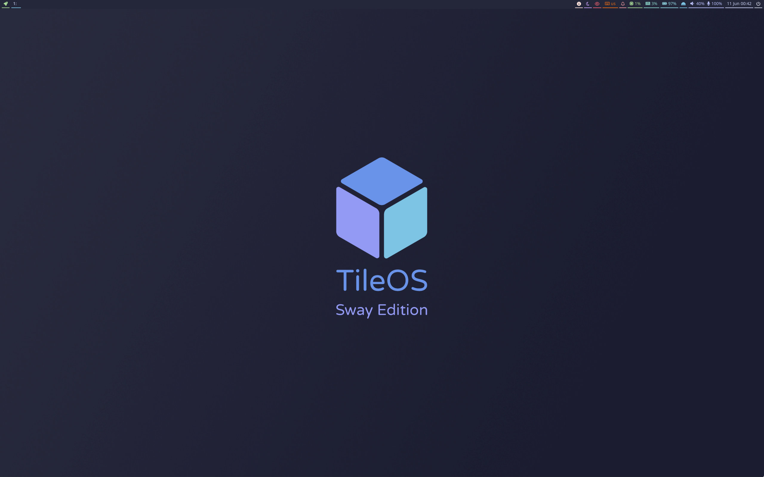 TileOS desktop screenshot: 1.3