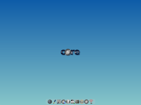 Tiny Core desktop screenshot: Distribution overview