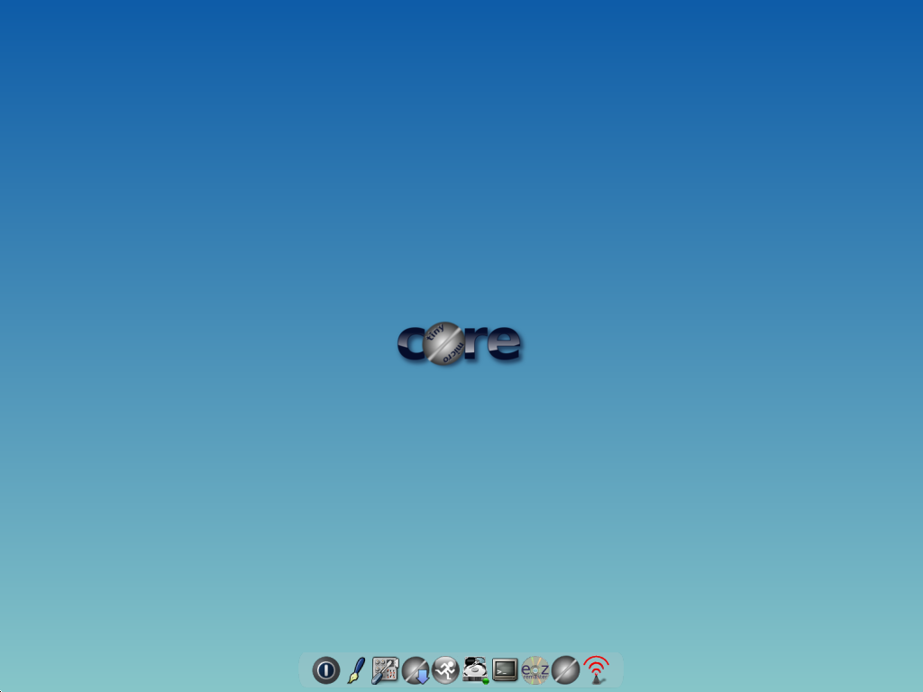 Tiny Core desktop screenshot: 16.1