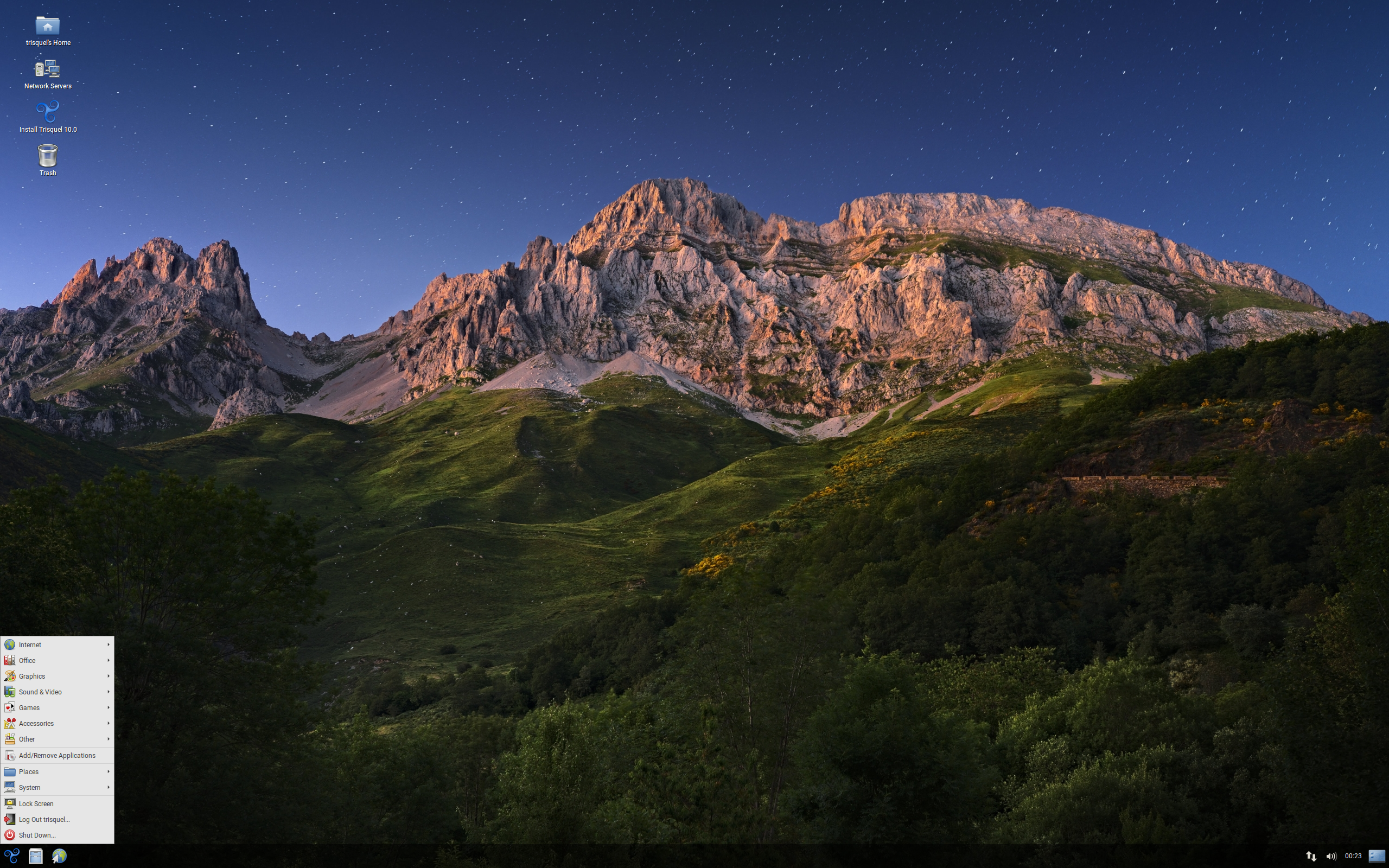 Trisquel desktop screenshot: 10.0