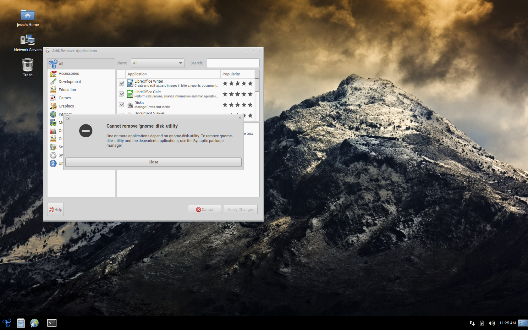 Trisquel desktop screenshot: 11.0 software