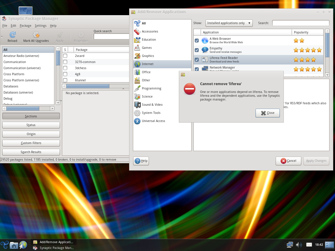 Trisquel desktop screenshot: 4.0 package
