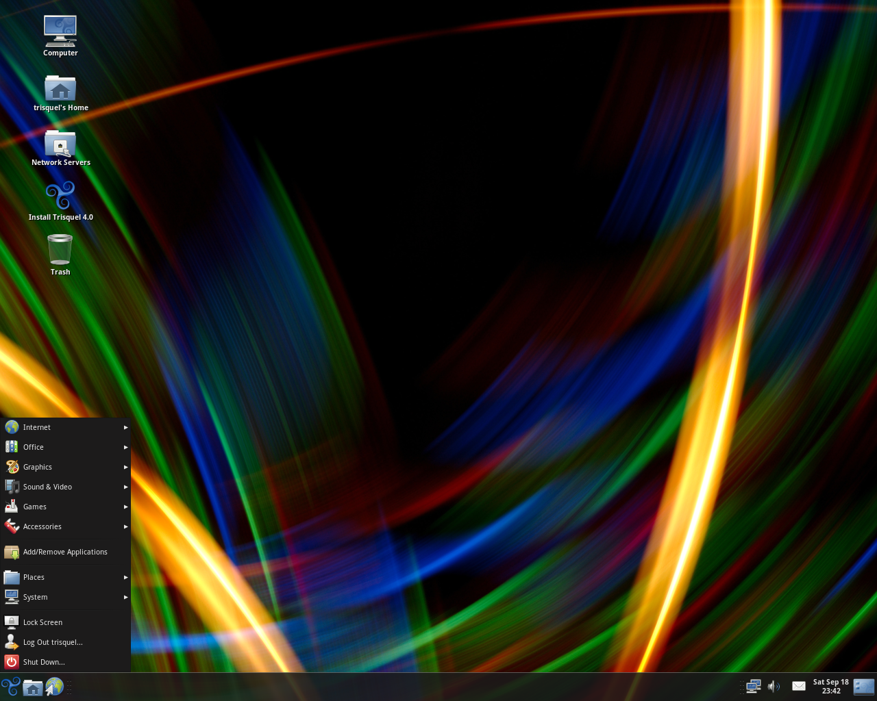 Trisquel desktop screenshot: 4.0