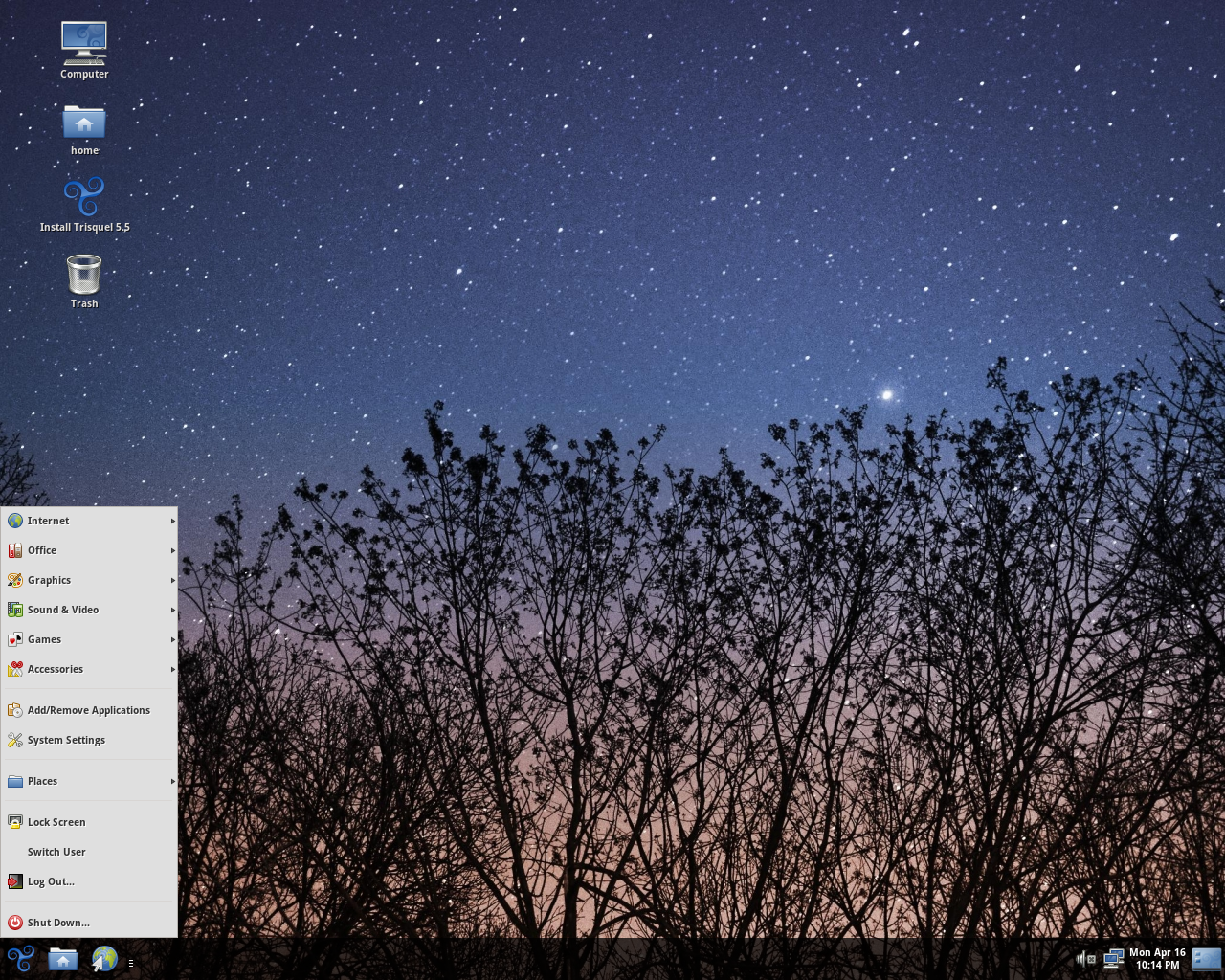 Trisquel desktop screenshot: 5.5