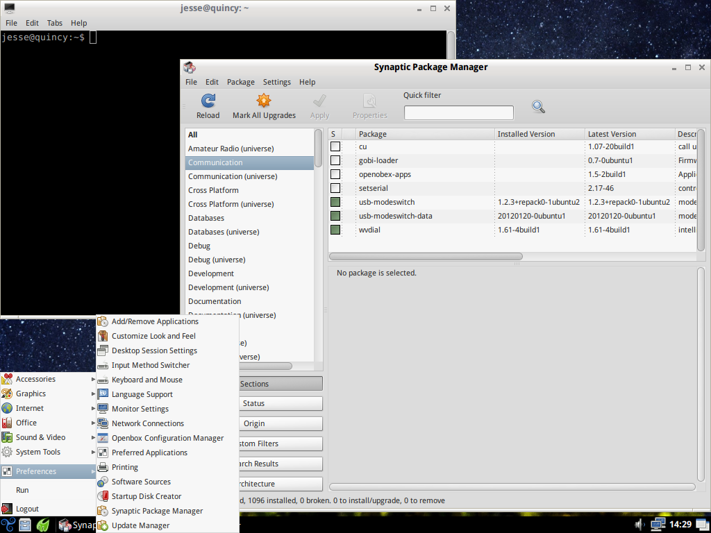 Trisquel desktop screenshot: 6.0 packages